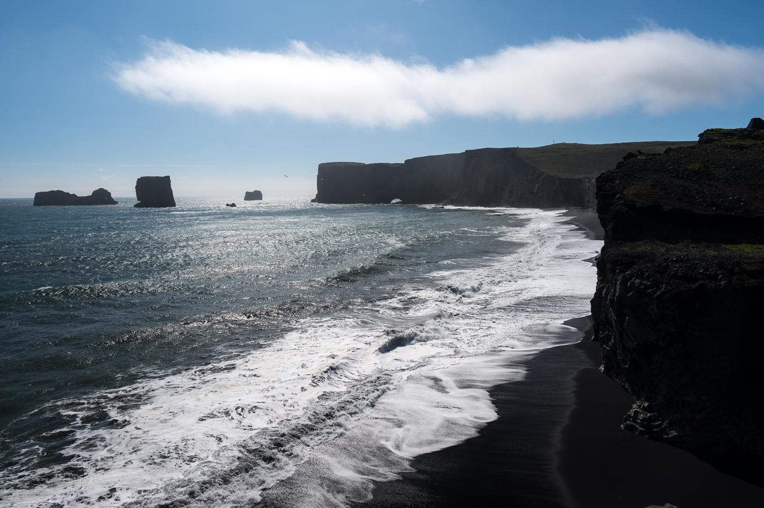 Plage de sable noir de Reynisfjara